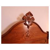 Elegant 1800s Hand Carved Full Bed