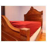 Elegant 1800s Hand Carved Full Bed