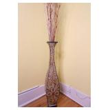 Metal Decorative Vase  34" H