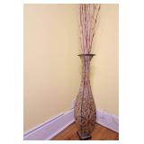 Metal Decorative Vase  34" H