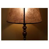 Decorative Brass Lamp with mica flake lamp shade