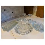 Lot of Etched Glassware
