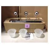 Windgate 3-Light Chrome Vanity Fixture by Sea Gull Lighting  in good condition