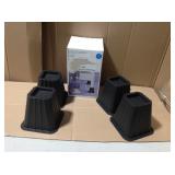 4pc USB Power Bed Risers - Black -  6.5"x6.5"x6" - Room Essentials  in good condition
