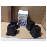 4pc USB Power Bed Risers - Black -  6.5"x6.5"x6" - Room Essentials  in good condition