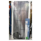 Unique Home Designs 32 in. x 80 in. Su Casa Black Surface Mount Outswing Steel Security Door with Expanded Metal Screen in good conditions