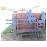 Metal cowboy fence