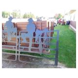 Metal cowboy fence