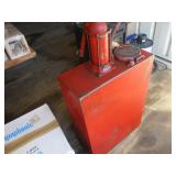 VINTAGE OIL CONTAINER WITH HAND PUMP