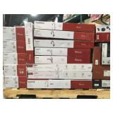 MIXED PALLET WITH ASSORTED MOEN/ PFISTER/ AND DELTA FAUCETS FOR PARTS! CUSTOMER RETURNS SEE PICS!