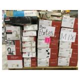 MIXED PALLET WITH ASSORTED MOEN/ PFISTER/ AND DELTA FAUCETS FOR PARTS! CUSTOMER RETURNS SEE PICS!