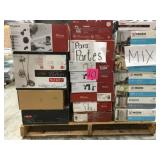 MIXED PALLET WITH ASSORTED MOEN/ PFISTER/ AND DELTA FAUCETS FOR PARTS! CUSTOMER RETURNS SEE PICS!