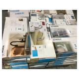 PALLET WITH MOEN FAUCETS FOR PARTS! CUSTOMER RETURNS SEE PICS!