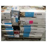 PALLET WITH MOEN FAUCETS FOR PARTS! CUSTOMER RETURNS SEE PICS!
