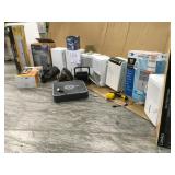 PALLET WITH ASSORTED HUMIDIFIERS/ HEATER/ FANS/ AIR COOLERS! CUSTOMER RETURNS SEE PICS!