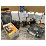 PALLET WITH ASSORTED HUMIDIFIERS/ HEATER/ FANS/ AIR COOLERS! CUSTOMER RETURNS SEE PICS!