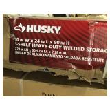 HUSKY Black 5-Tier Heavy Duty Welded Steel Garage Storage Shelving Unit (90 in. W x 90 in. H x 24 in. D) CUSTOMER RETURNS SEE PICS!