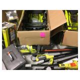 RYOBI OUTDOOR ASSORTED TOOLS! CUSTOMER RETURN SEE PICS!