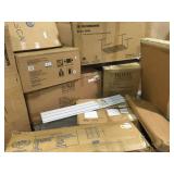 PALLET WITH GARAGE RACKS AND OTHER CABINETS! CUSTOMER RETURNS SEE PICS!