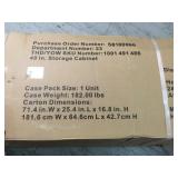 HUSKY 48 in. W x 72 in. H x 18 in. D Steel Garage Floor Cabinet LIKE NEW! CUSTOMER RETURN SEE PICS!