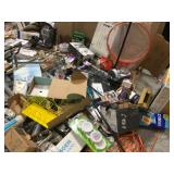 GAYLORD WITH ASSORTED PLUMBING/ ELECTRIC/ BATHROOM SUPPLIES! CUSTOMER RETURNS SEE PICS!