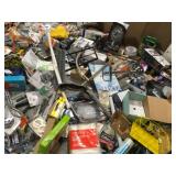 GAYLORD WITH ASSORTED PLUMBING/ ELECTRIC/ BATHROOM SUPPLIES! CUSTOMER RETURNS SEE PICS!