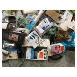 GAYLORD WITH ASSORTED PLUMBING/ ELECTRIC/ BATHROOM SUPPLIES! CUSTOMER RETURNS SEE PICS!