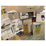 MIXED PALLET WITH ASSORTED HAMPTON BAY/ HOME DECOR COLLECTION CEILING FAN WITH LIGHT! DIFFERENT TYPES/MODELS! CUSTOMER RETURNS SEE PICS!