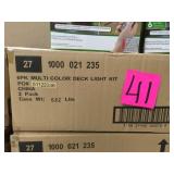 16 BOXES WITH Stainless Steel Multi Color LED Deck Light Kit (6-Pack) 2PK PER BOX! RETAIL VALUE OF $1300 NEW! SEE PICS!