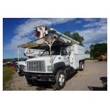 1998 GMC C7500 Boom Truck With Hydraulic Dump Chipper Box
