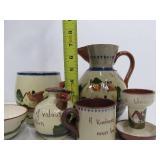 Group of Vintage Torquay Pottery Motto Ware