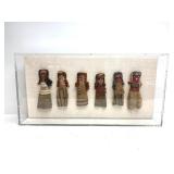 Acrylic Display w/Antique Peruvian Chancay Dolls