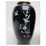 Set of Vintage Inlaid Brass Korean Vases