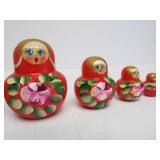 Vintage Hand Painted Russian Matryoshka Doll