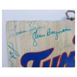 Vintage Folk Art Autographed Wooden MN TWINS Wall Plaque