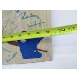 Vintage Folk Art Autographed Wooden MN TWINS Wall Plaque