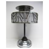 Very Cool Large Chrome Table Lamp w/ Vintage Hardware & Wrenches