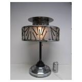 Very Cool Large Chrome Table Lamp w/ Vintage Hardware & Wrenches