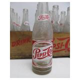Vintage Wooden PEPSI Soda Bottle Crate w/Bottles