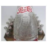 Vintage Wooden PEPSI Soda Bottle Crate w/Bottles