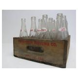Vintage Wooden PEPSI Soda Bottle Crate w/Bottles