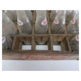 Vintage Wooden PEPSI Soda Bottle Crate w/Bottles