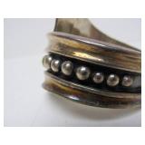 Large Vintage Southwestern Sterling Silver Bracelet