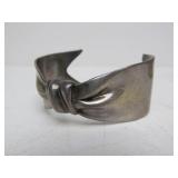 Heavy Vintage Signed Hotcakes Sterling Silver Cuff Bracelet