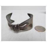 Heavy Vintage Signed Hotcakes Sterling Silver Cuff Bracelet