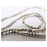 Signed Southwestern Sterling Large Turquoise & Silver Pendant Necklace