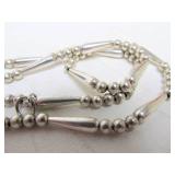 Signed Southwestern Sterling Large Turquoise & Silver Pendant Necklace