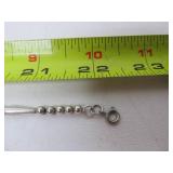 Signed Southwestern Sterling Large Turquoise & Silver Pendant Necklace