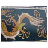 Hand Made Vintage Oriental Silk Dragon Tapestry