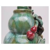 Large Art Pottery Double Vase w/Vines